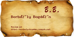 Borbély Bogdán névjegykártya